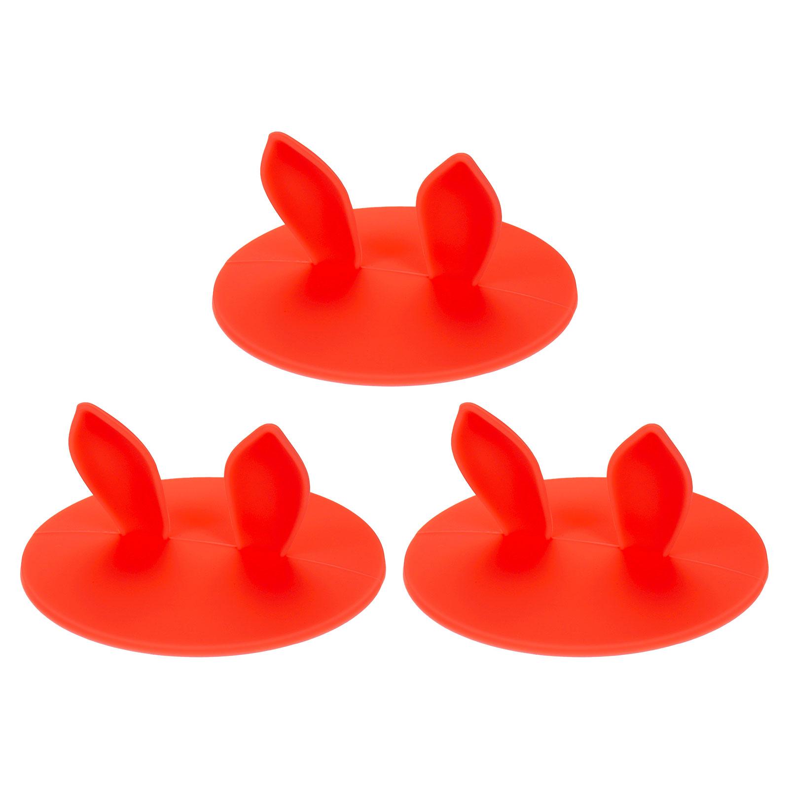 

3/6Pcs Silicone Cup Lids 3.9 Inch Mug Cover Seal Rabbit Ear Silicone Cup Covers for Hot and Cold Drinks Cup Glass Cup Coffee Cup