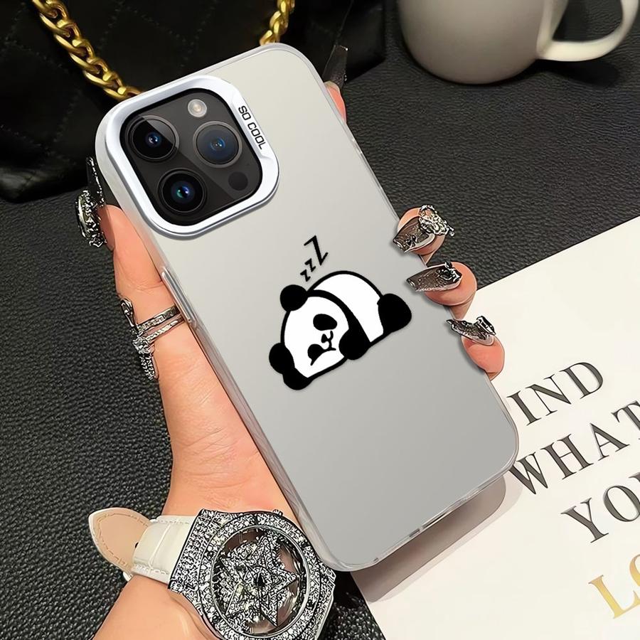 Soft Shell Phone Case for iPhone 14 15 16 Plus 11 12 13 Pro Max 16e Cute Cartoon Panda