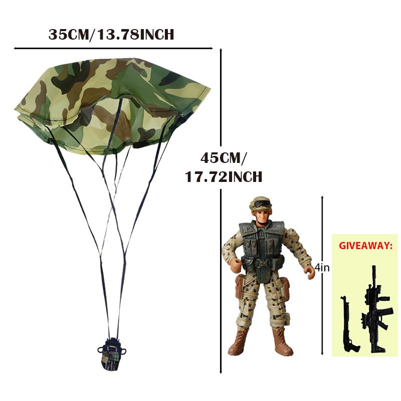 Parachute Toy Army Police Military Snow Navy Soldier Action Figure Toy Hand Throwing Kids Game for Boy Children Christmas Gift