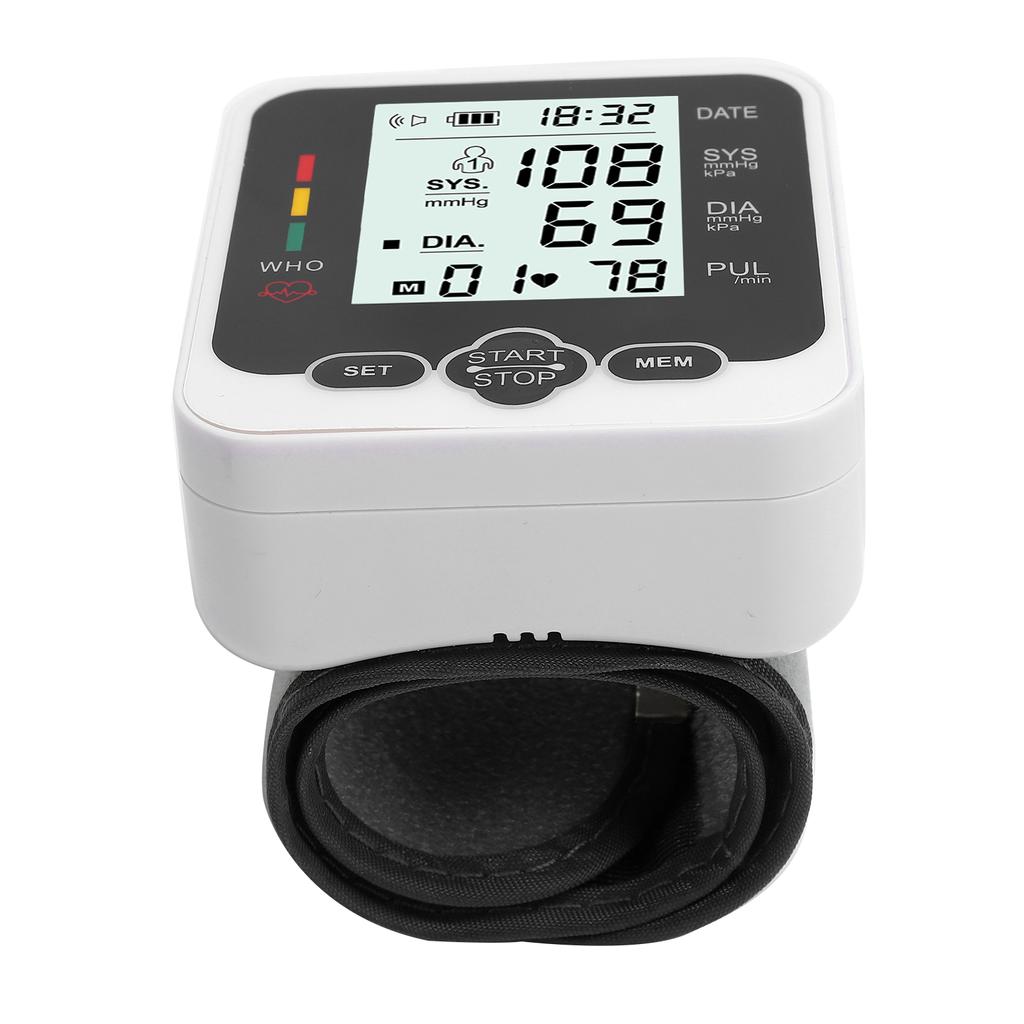 Automatic Voice Broadcast Wrist Blood Pressure Monitor LCD Screen Blood Pressure Detector