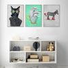 Animals Canvas Painting Elephant Cat Rabbit Zebra Illustration Print Wall Art Home Decor Wall Hanging Funny Poster And Prints No Frame