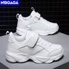 Four Seasons Children's Fashion Sports Shoes Breathable Student White School Walking Shoes Anti-skid Boys& Girls Casual Running Sneaker
