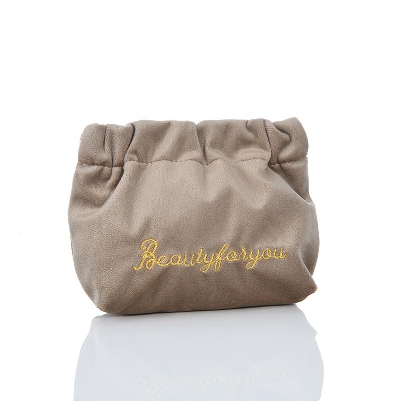 Retro Velvet Automatic Closure Makeup Bag: Multifunctional Portable Lipstick & Touch-Up Storage