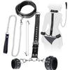BDSM Handcuff Restraint Nipple Clamps Sex Toy SM Slave Cosplay Collar Leash WomanTraction Chain Bra Clip Kits