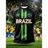 2026 New Brazil Football Jersey T Shirt Brazilian National Team Shirt O Neck Oversized Casual Streetwear Mens Apparel Fan Jersey