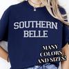 Southern Belle Tshirt Southern Gift for Her Cotton Tee Southern Charm Shirt Southern Style Top Varsity Style Shirt Gift for Her South Charm