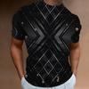 2025 Geometric Print Men's Single T-shirt, 3d Print Men's Top, Casual