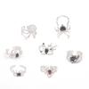 Punk Irregular Spider Open Ring Unisex Hot Girl Fashion 7-piece Ring Set for Women