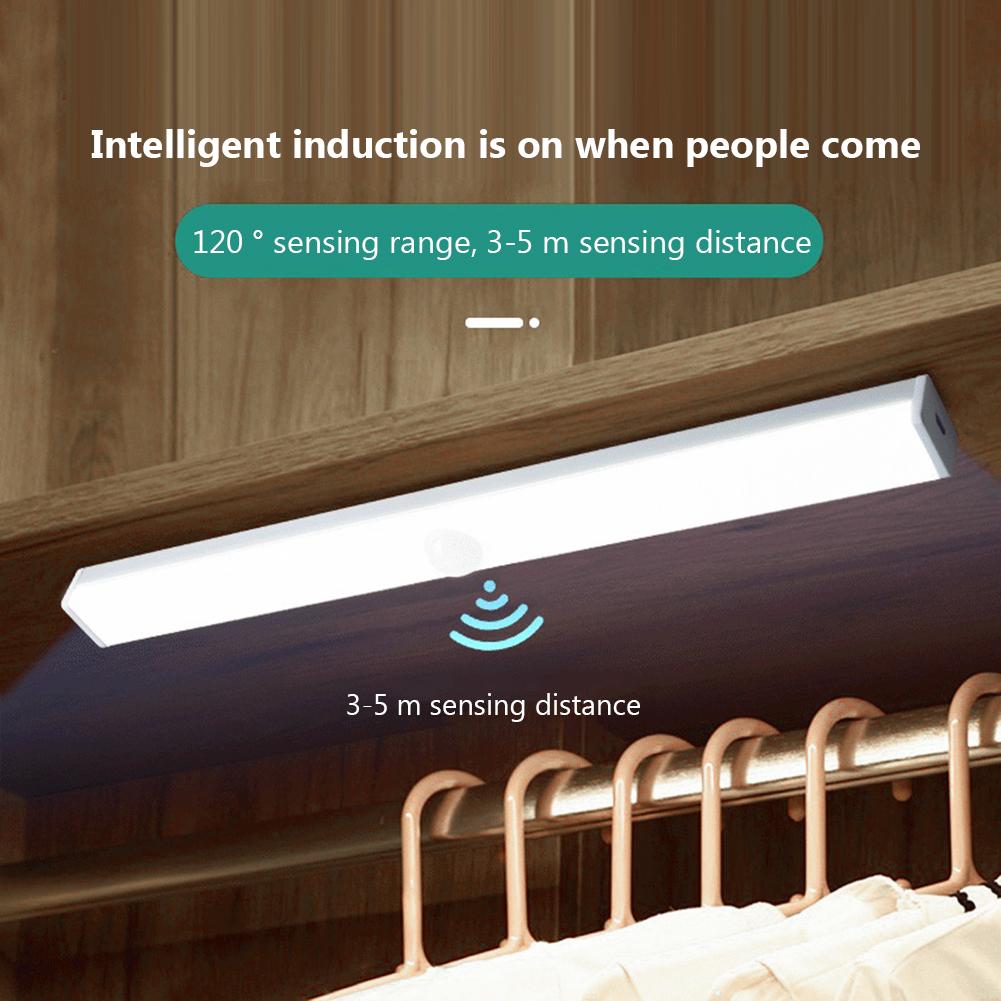LED Closet Light High Capacity Battery Motion Sensor Kitchen Lighting Lamp Detachable Magnetic Easy Installation for Home Office