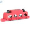 4 Post Busbar Bus Bar Power Distribution Block 12V 250A With Cover 5/16" Red