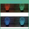 Charming 3d Touch Control Bedside Lamp Multi-color Adjustable Night Light For Special Occasions