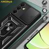 AMORUS For Samsung Galaxy A16 5G/4G Case Kickstand PC+TPU Phone Cover with Camera Lens Slider