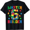 Master Builder 6th Birthday 6 Year Old Brick Building Blocks T-Shirt