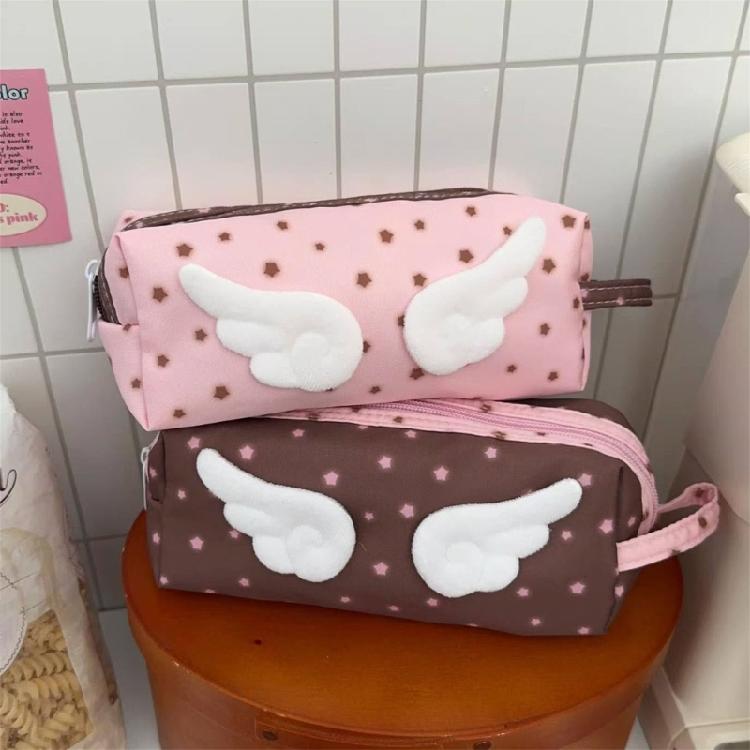 Big Capacity Pencil Case Light Weight Plush Pen Case with Handle Large Pen Pouches Pencil Organizers Travel Makeup Bag