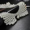 1 Pcs Pearl Bow Pearl Collar Necklace Hand Woven Pearl Necklace Clothing Accessories Women Creative Gifts