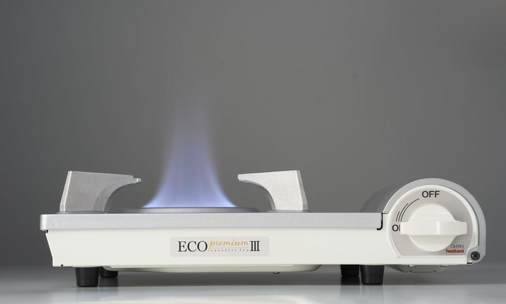 Iwatani Eco Premium III Portable Gas Stove, Internal Flame Type, Portable, Emergency Supplies, Tabletop, Power Outage Preparedness, Made in Japan, CB-