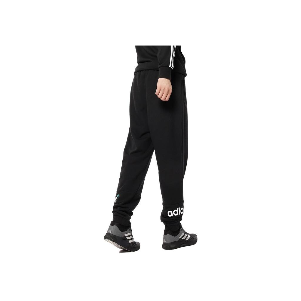 Adidas Originals Trefoil Letter Logo Printed Cuffed Sweatpants Men Bottoms Black FH7916