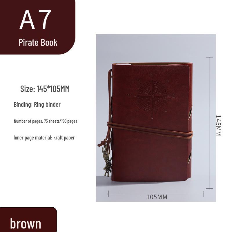 Piratisch Nautisches A5A6A7 Loseblatt-Notizbuch: Business-Stil Tragbarer Terminkalender