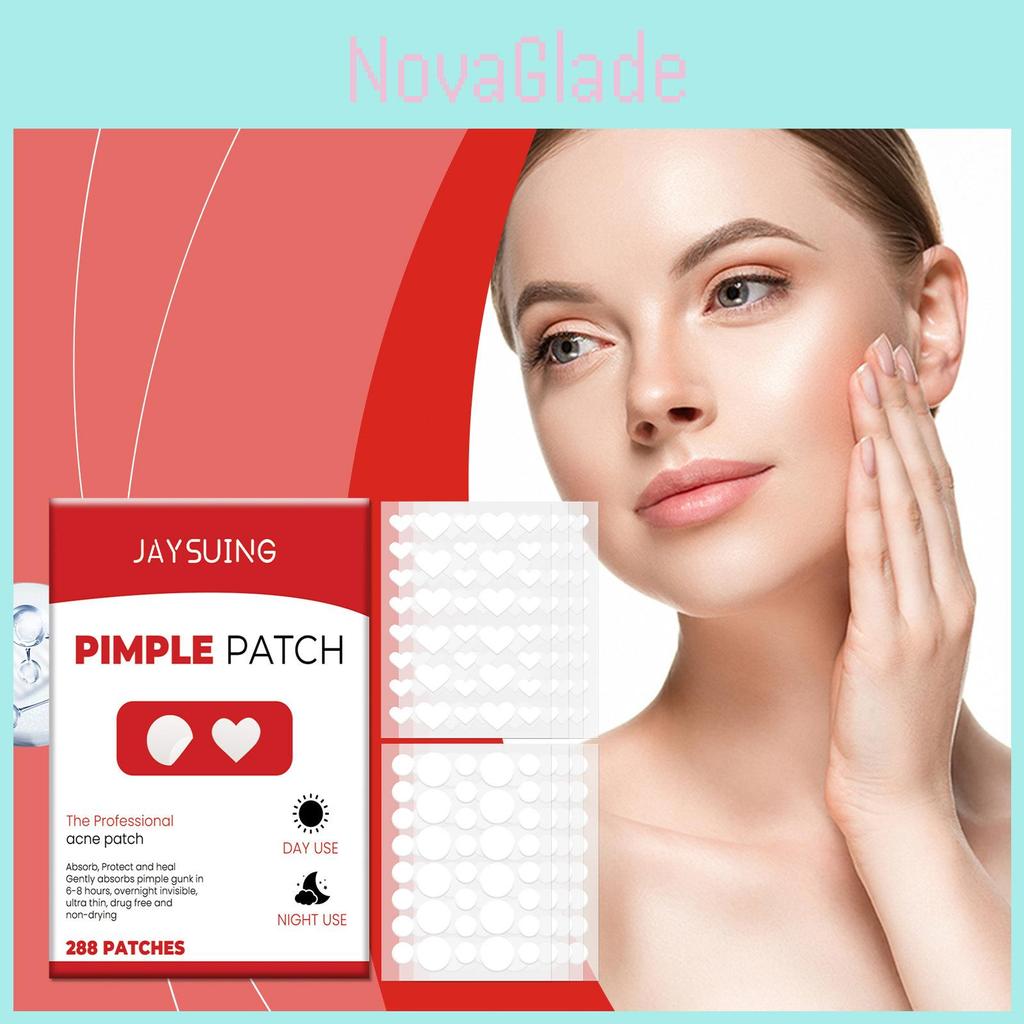 Jaysuing Acne Cover Patches For Face Skin Soothing Healing And Pimple Relief With 288 Durable Patches