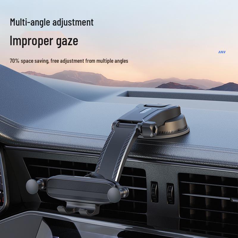 

Gravity Car Phone Holder: One-Hand Operation, Universal for Center Console and Windshield.