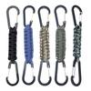 2 Pcs Heavy Duty Carabiners Braided Stainless Long-lasting Paracords Keychain Hook D Ring Clips for Water Bottle Keys Backpack