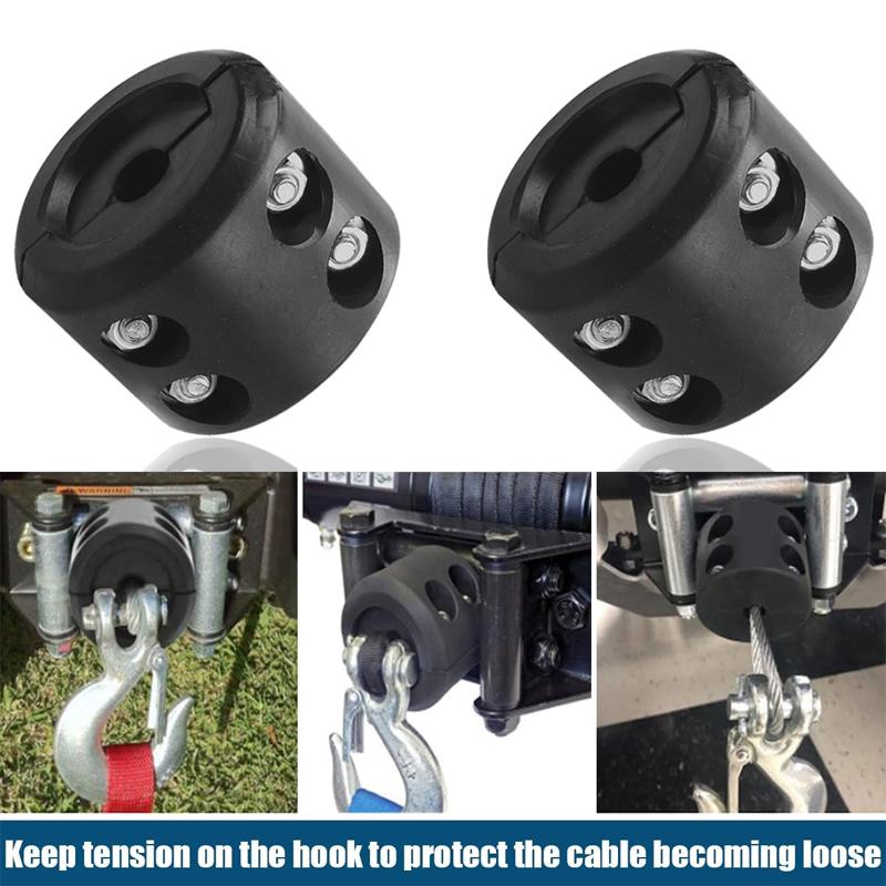 UTV Rubber Winch Cable Hook Stopper Line Saver Winches Compatible with Polaris RZR 900 1000 for Can-am Maverick X3