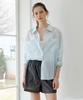 Ollibeudeollibeu Big Pocket Sheer Stripe Shirt Ow6Mb4090