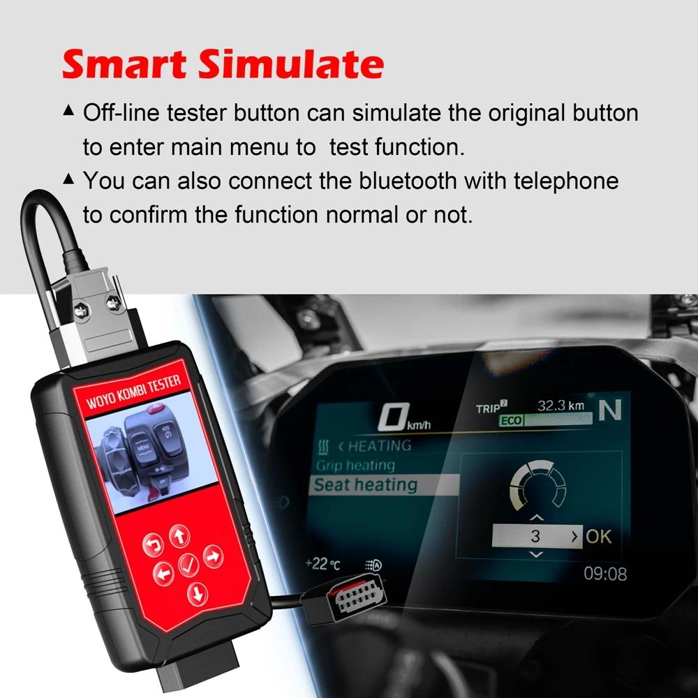 MOTO002 For BMW KOMBI Tester ECU Module Diagnostic Tool Display Screen Tester