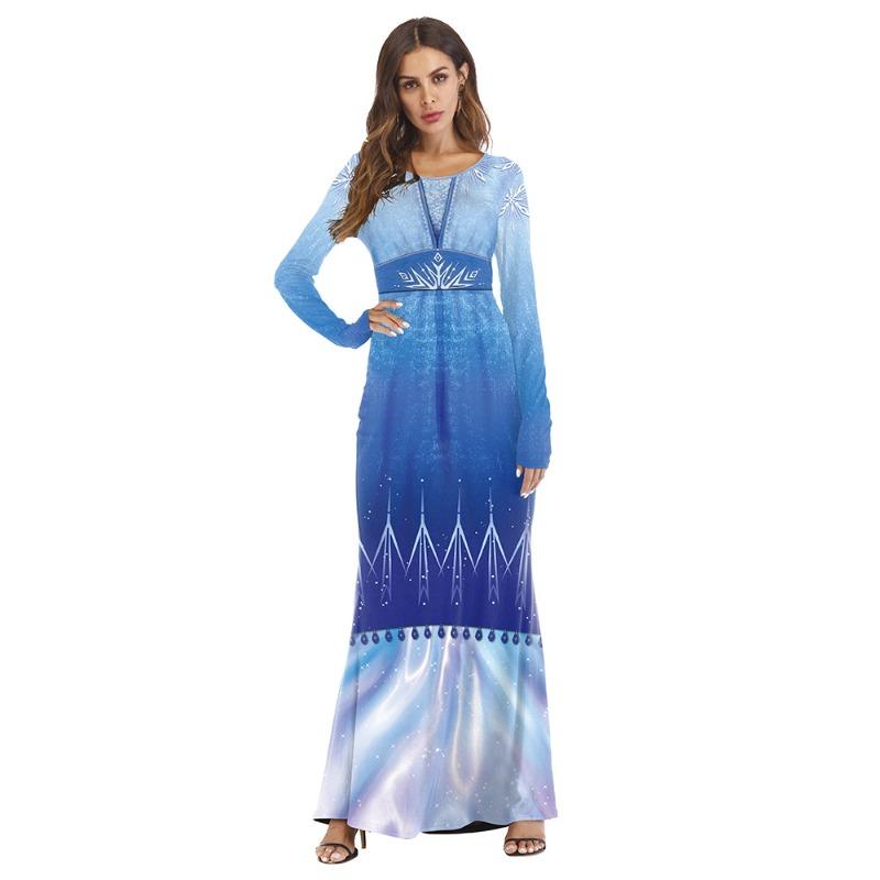 

Frozen Snow Princess Dress Elsa Slim Fit Dress L/XL