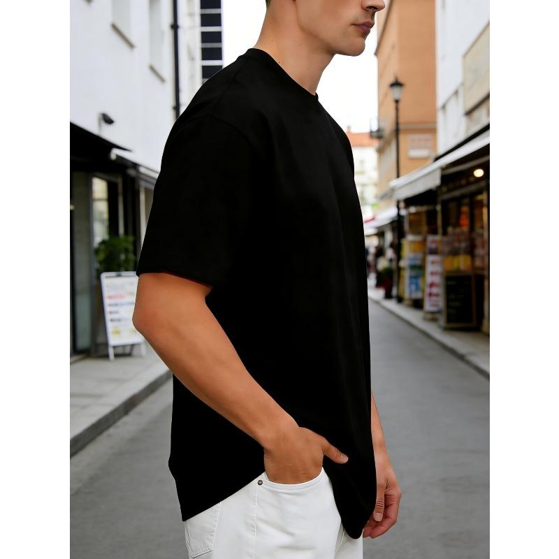 European Sizes Casual Style Men'S T-Shirt Love You Text with Stars And Heart Design for Everyday Wear And Romantic Occasions Perfect Gift