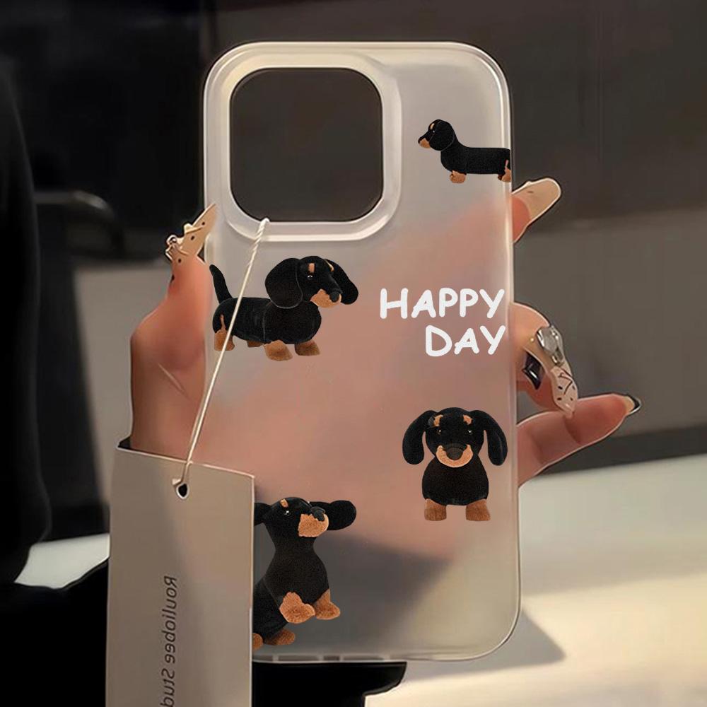 Uroczy Pies Kreskówkowy Szczeniak Etui na Telefon Dla iPhone 13 Etui iPhone 11 12 14 15 Pro Max 13 12 Mini 15 Plus Przezroczysta Pokrowiec Miękka Funda