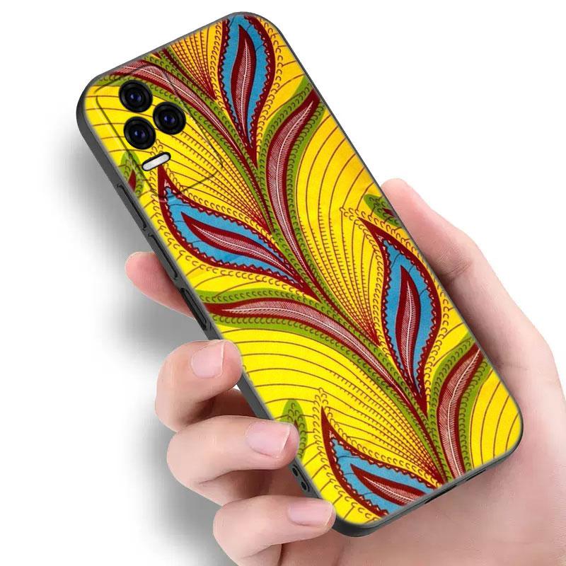 Ästhetische Afrikanische Wachsstoff Handyhülle Für Xiaomi POCO F2 F3 M2 M3 M4 X3 X4 Pro NFC F4 GT 5G F1 X2 C3 C31 C40 M5S Schwarze Hülle