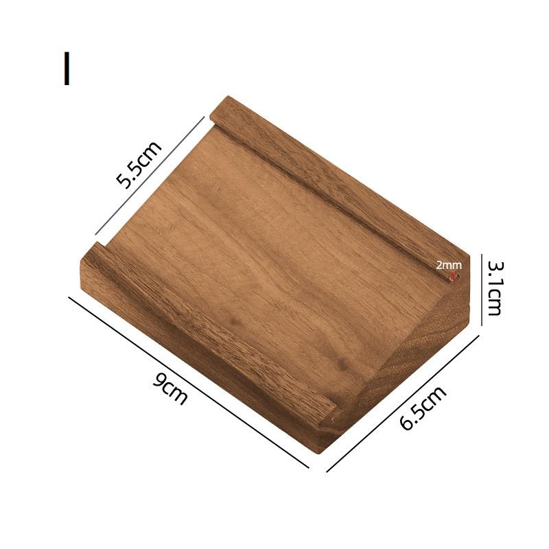70X40Mm Wood Price Label Tags Table Number Name Card Menu Holder Acrylic Sign Display Stand