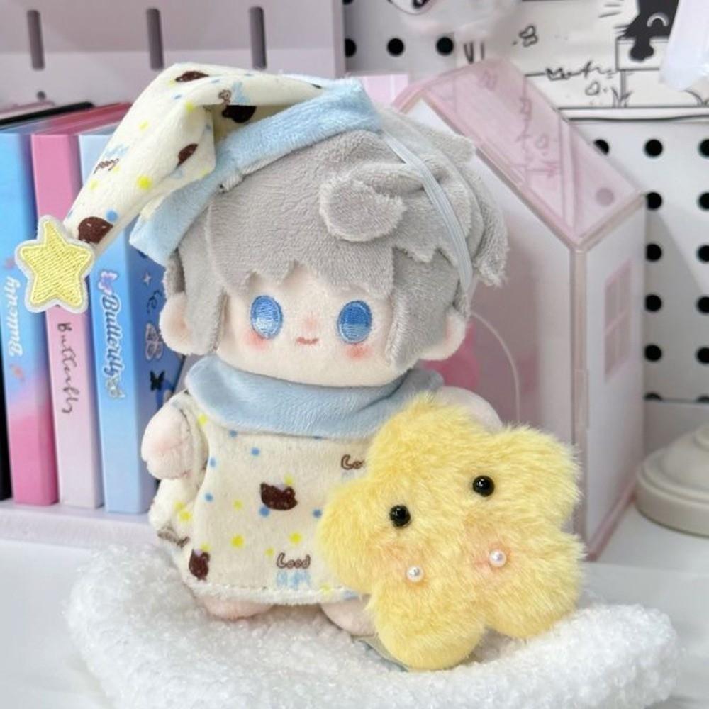 1 set Sleepwear 10cm Cotton Doll Clothes Hedgehog Night Dress Cotton Doll's Clothes Set T-shirt Cute 10cm Doll Clothes