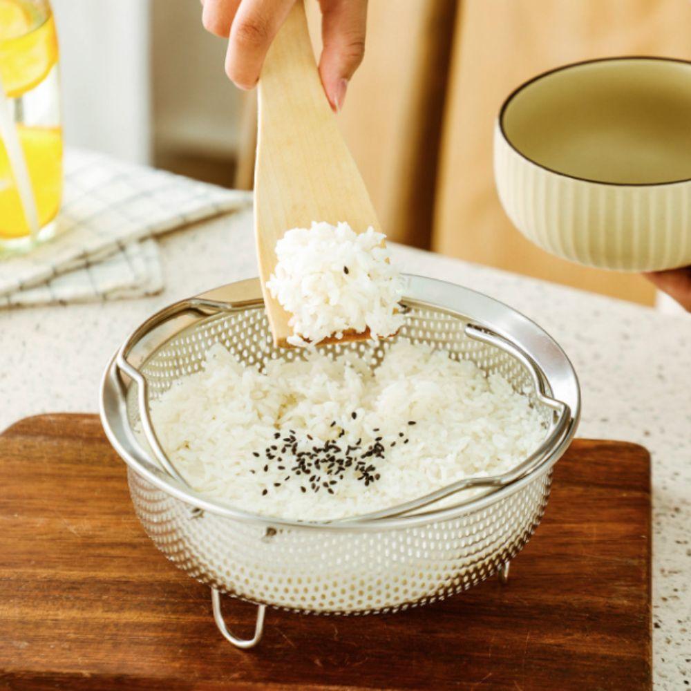 Faltbarer Griff Reiskocher Dampfkorb Rostfrei Abtropfkorb Dämpfeinsatz Heißluftfritteuse