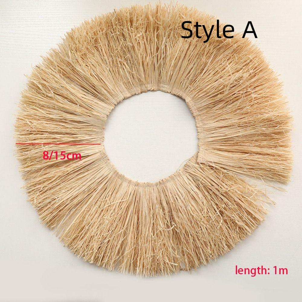 Durable Wedding Garland DIY Home Supply Background Wall Decoration Jute Fringe Trim Lafite Grass Garland Straw Tassels