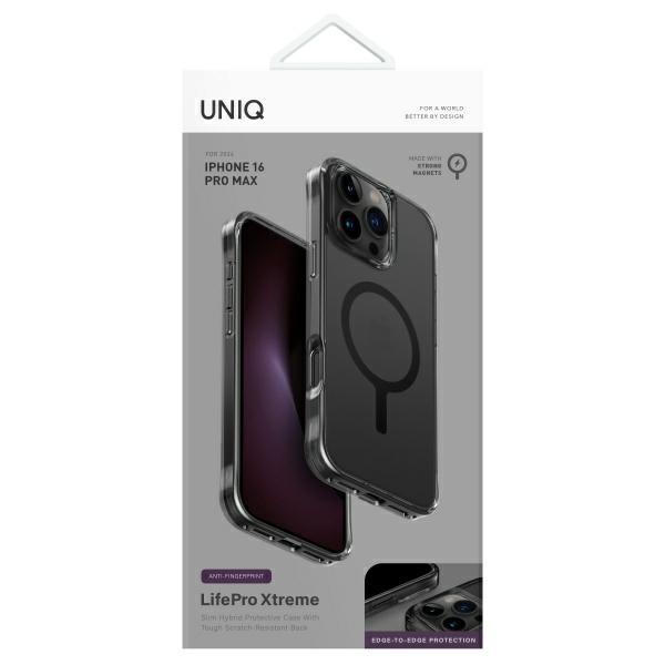 UNIQ LifePro Xtreme iPhone 16 Pro Max 6.9" Case Magclick Charging Gray/smoked