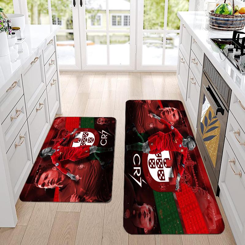 Cristiano Ronaldo Flannel Area Rug Soft Kitchen Floor Mat Non Slip Carpet Room Decor