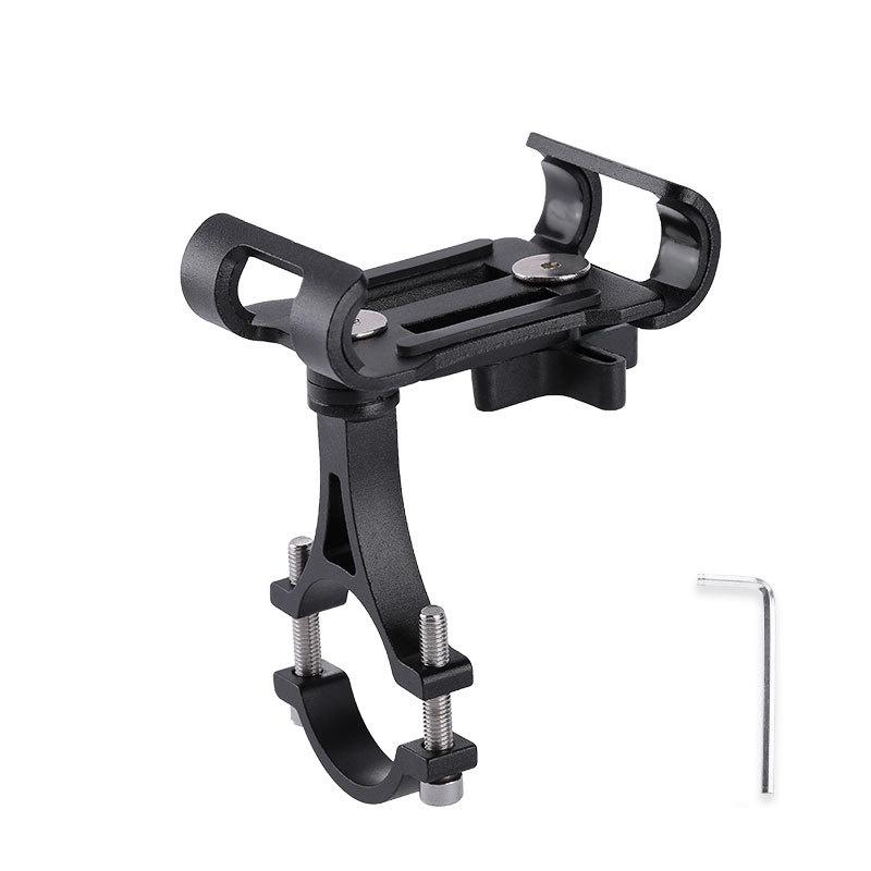 

Вращающийся на 360 градусов металлический держатель для телефона на мотоцикле и велосипеде из алюминиевого сплава, противоскользящий кронштейн, поддержка GPS-зажим, подставка для телефона на велосипеде для iPhone чёрный