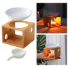 Elegant Wood Oil Warmer Diffuser Holder With Removable Ceramic Bowl For Easy Cleaning And Maintenance