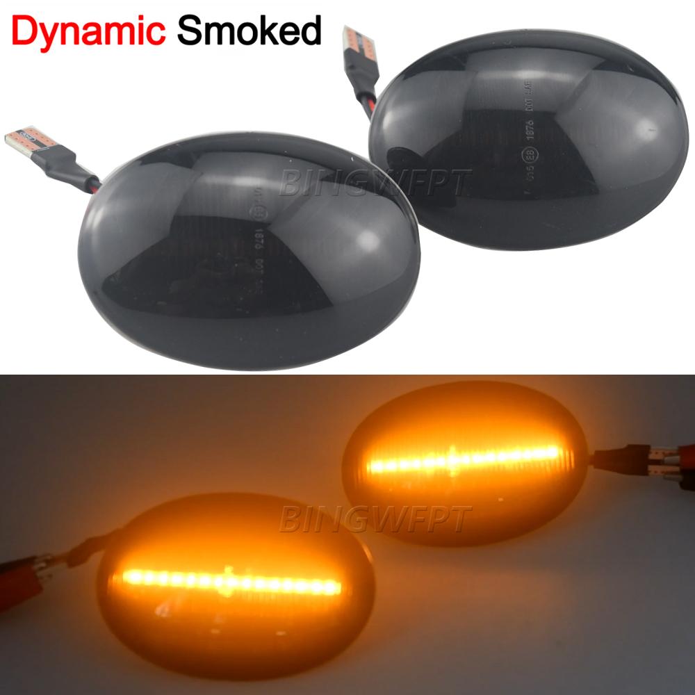 2 X For MINI Cooper R55 R56 R57 R58 R59 07 - 13 LED Dynamic Side Marker Turn Signal Light Sequential Blinker Light CL-R56-LSM-SM
