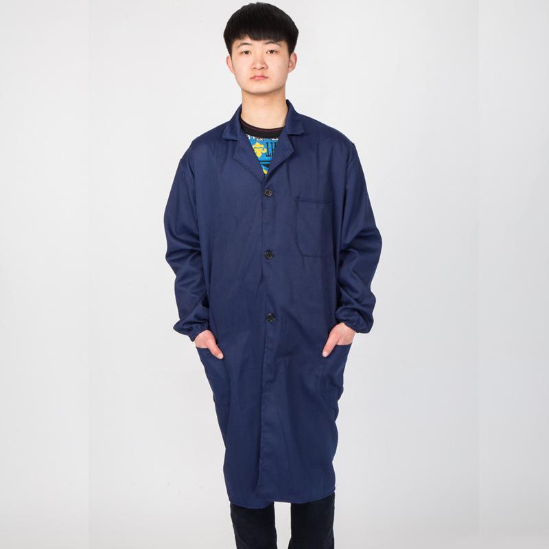 Unisex Long-Sleeve Blue Polyester Cardigan for Warehouse and Logistics Work