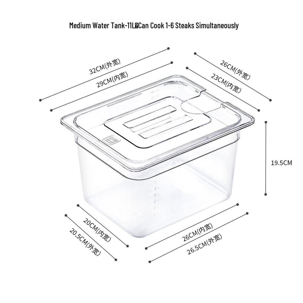 11L Sous Vide Behälter für Anova Stick – Niedertemperatur Slow Cooker Wasserbad Topf