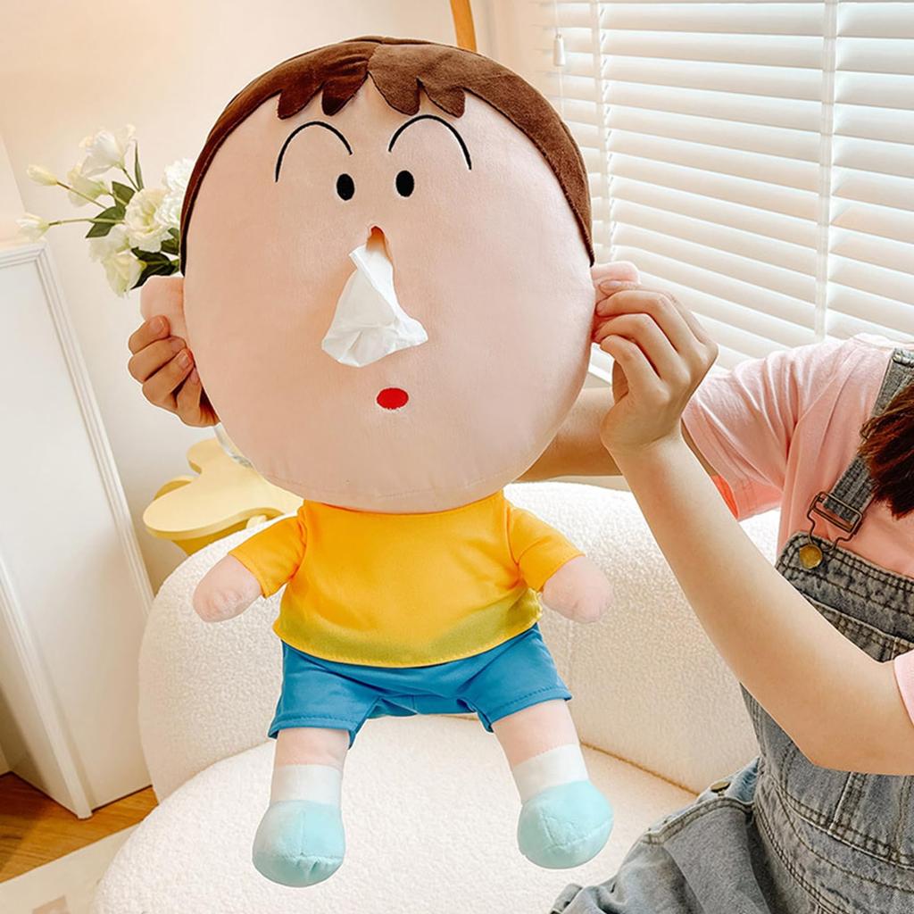 Crayon Tissue Car Tissue Tissue Plush Animal Car Funny Tissue Birthday Use Shin-chan Case, Case, Cover, Toy, Design, Cute, Cartoon, Fluffy, Hanging,