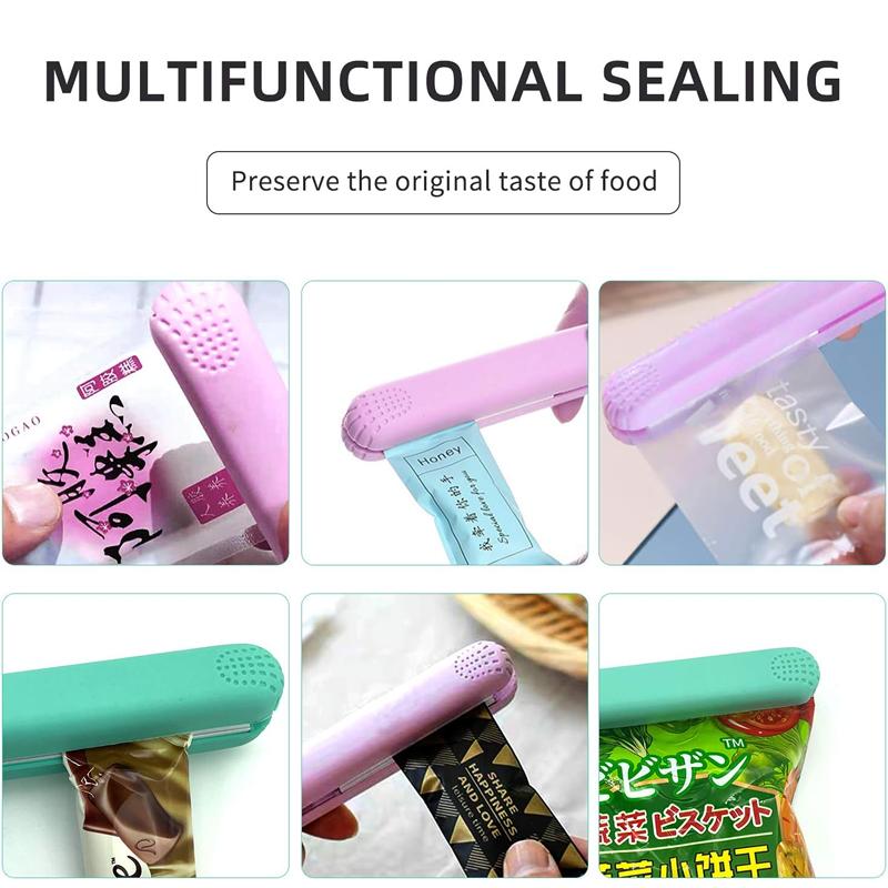 Mini Plastic Bag Sealer Machine Storage Bag Clip Vacuum Sealing Storage Machine Sealer Packing Seal Food Snack Kitchen Gadgets KTY