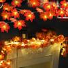 2/3m Autumn Artificial Maple Leaf LeavesLight String LED Fairy Lamp Garland Home Party DIY Halloween Christmas Decoration 2025