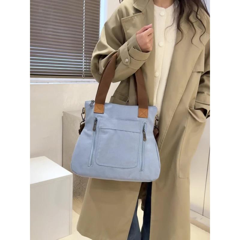 Preference for Bag Styles: Women'S Shoulder Bag Made of Canvas, Vintage Crossbody Bag, Fashionable and Casual Commuter Bag for Women