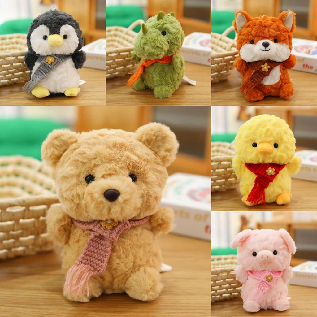 Scarf Elephant Penguin Pig Dinosaur Plush Doll Stuffed Animal Doll For Kids Gift