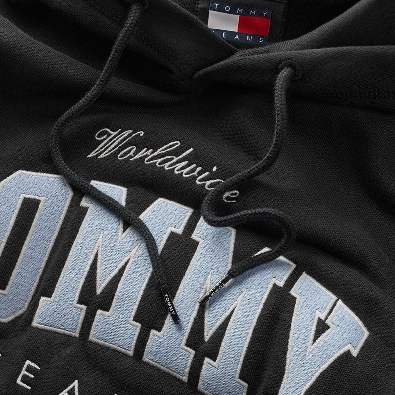 Tommy Jeans bluza męska czarna kangurka DM0DM18401-BDS XL