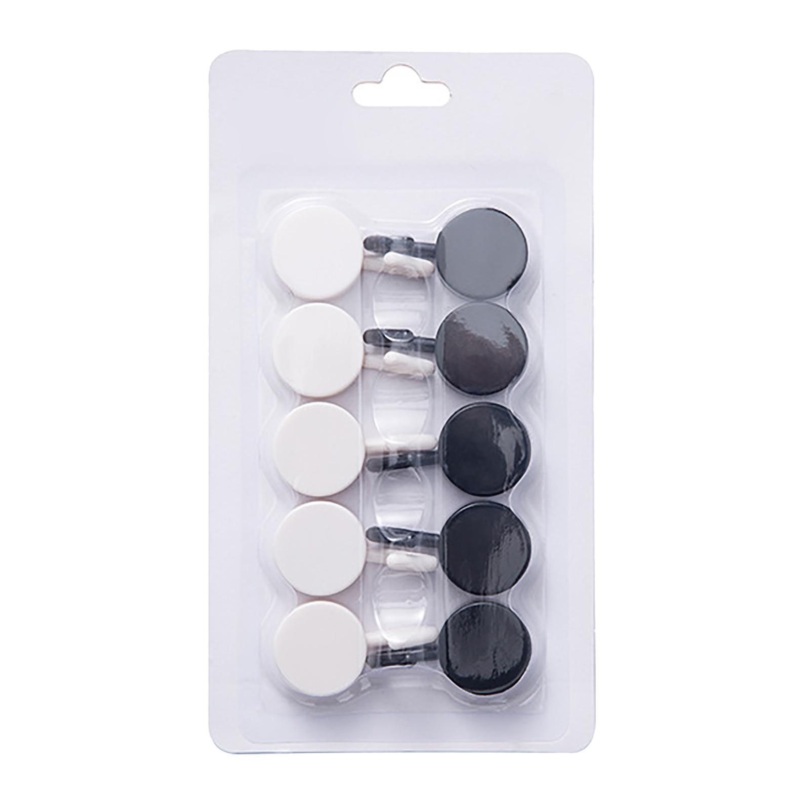 10 Creative Bathroom Nail-free Hooks - Wall Seamless Paste Coat Hook Hook One Size белый